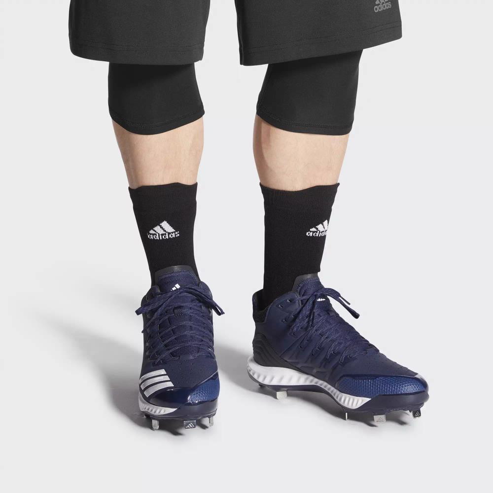 Adidas Icon Bounce Mid Spikes De Beisbol Azules Para Hombre (MX-70598)